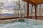 Hot tub with gorgeous views